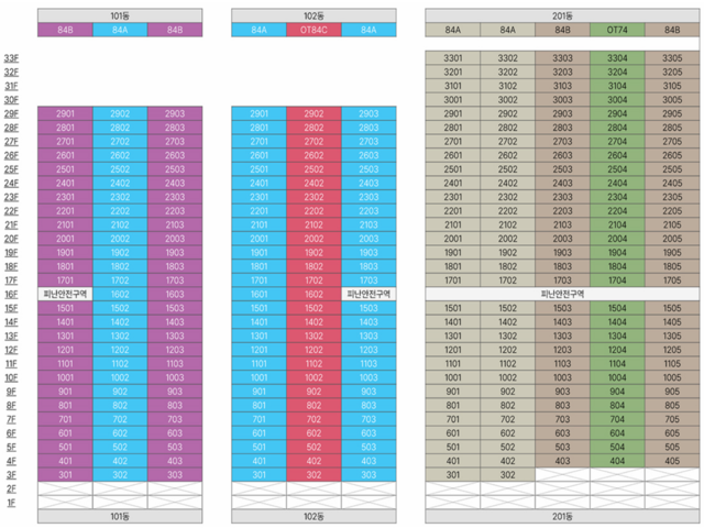 문수로 이안 동호수배치도