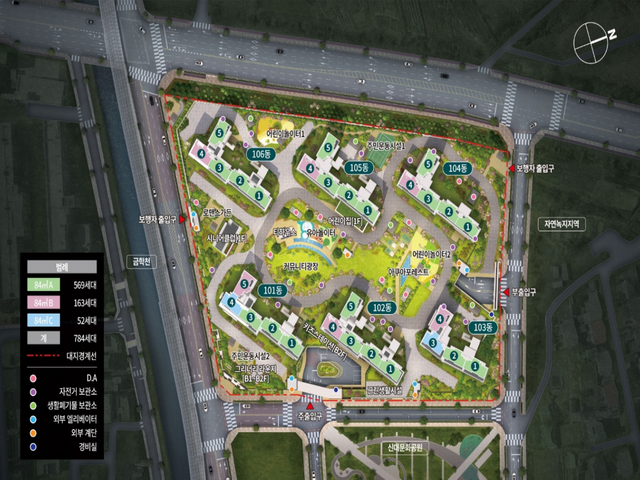 용인푸르지오클라센트 단지배치도